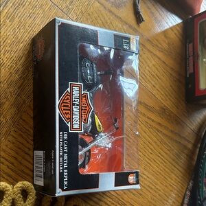 Harley-Davidson Black and Orange Die-Cast Replica